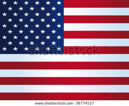 American flag. Vector illustration.