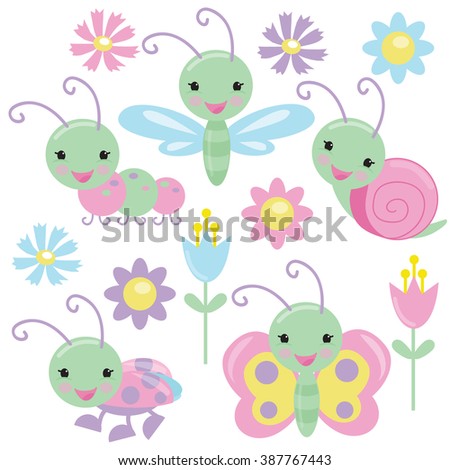 Cute insect vector illustration