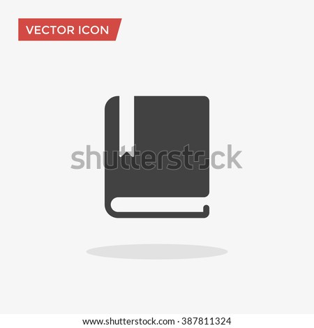 Book Icon in trendy flat style isolated on grey background. Education symbol for your web site design, logo, app, UI. Vector illustration, EPS10.