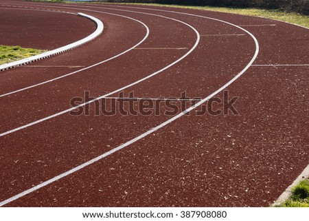 A running track in spring