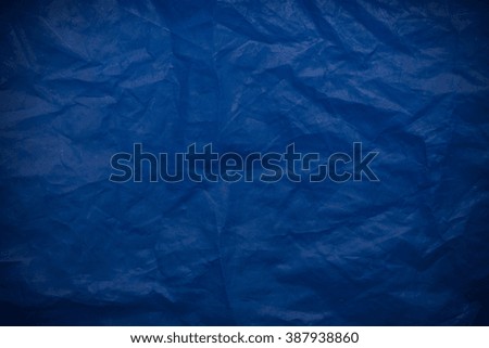 abstract blue crumpled paper texture for background