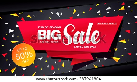 sale banner template design Royalty-Free Stock Photo #387961804