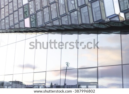 Steel, glass, geometry and light in Iceland