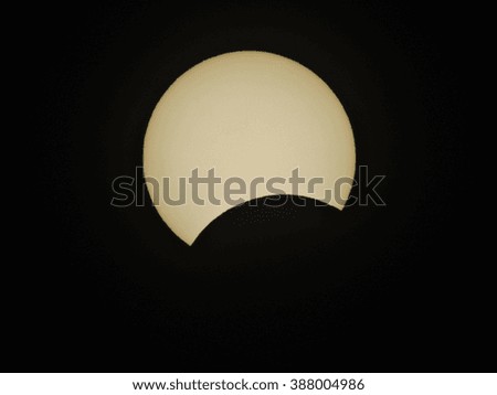 Partial solar eclipse on March 9, 2016 in Thailand
