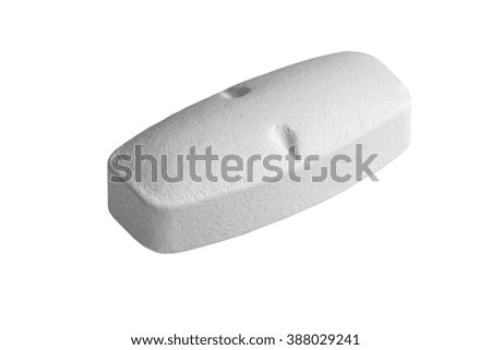 White pill isolated