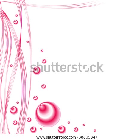 Abstract color background with waves and bubbles