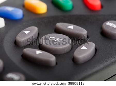 Remote control on white background. Isolated.