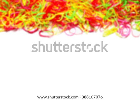 Bright Colorful blur background of plastic band