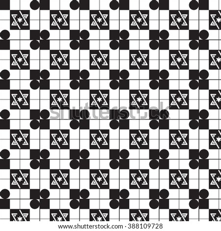 pattern star dot square