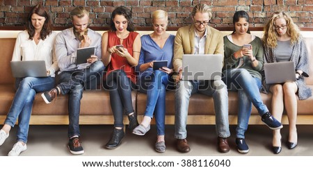 Diversity People Connection Digital Devices Browsing Concept Royalty-Free Stock Photo #388116040