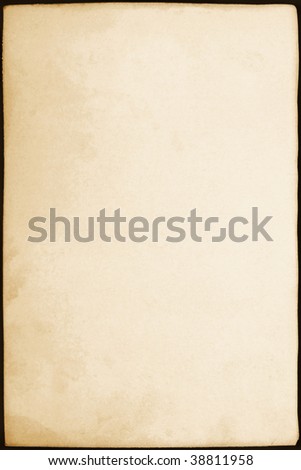 Old, stained vintage paper or parchment. Includes clipping path so you can place on any background.