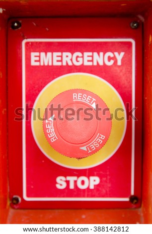 Emergency button on generator