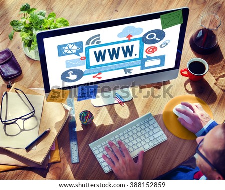 World Wide Web Internet Online Illustration Concept Royalty-Free Stock Photo #388152859