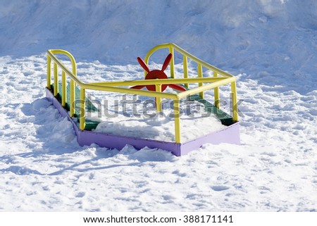 
playground in winter