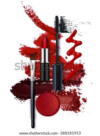 various cosmetic red fashion theme