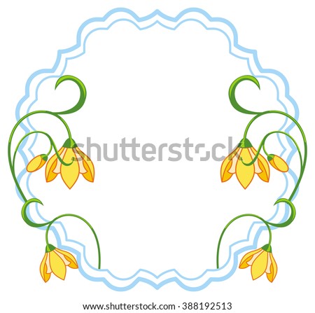 Round frame with flowers