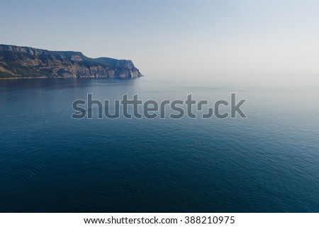 view of the sea and the mountains of the bay, Balaklava, Crimea