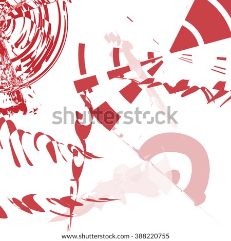 vector abstract red shape ink splash background, vintage illustration design element