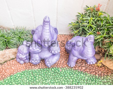 Purple Elephant Statue