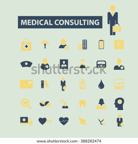 medical consulting icons
