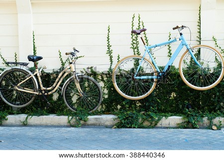 Vintage Bicycles on the wall