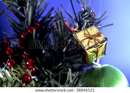 an image of giftboxes with christmas tree