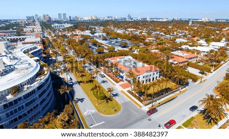 Aerial view of Palm Beach - Florida.