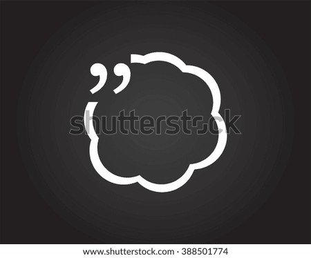 Vector Quotation Mark Speech Bubble. vector quote sign icon