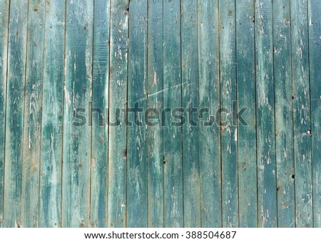 Blue weathered wooden fence texture. Background and texture for design