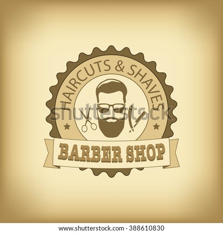 Barber shop vintage emblem