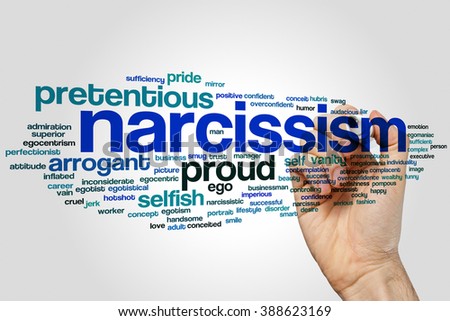 Narcissism concept word cloud background