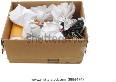 a paper garbage box