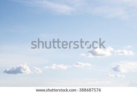 White clouds with blue sky background, beautiful sky