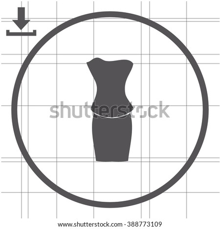 Dress vector icon.