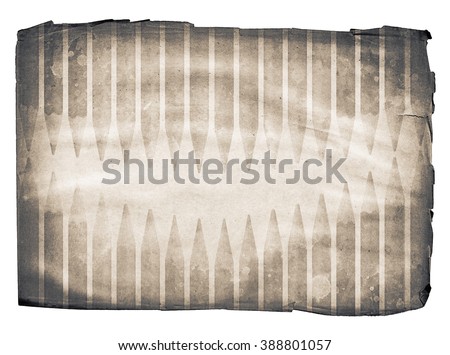 grunge paper sheet with watermark from pencils in a shape of smile