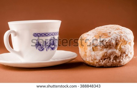 cup of coffee and donut