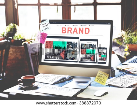 Brand Branding Marketing Advertising Trademark Concept Royalty-Free Stock Photo #388872070