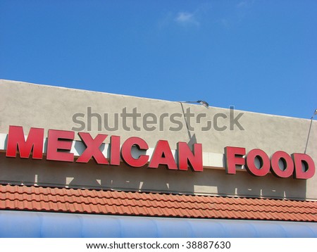 red mexican food sign