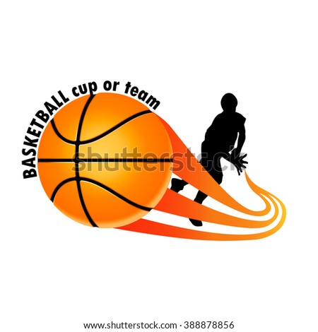 basketball player who gives the ball . template for your logo
