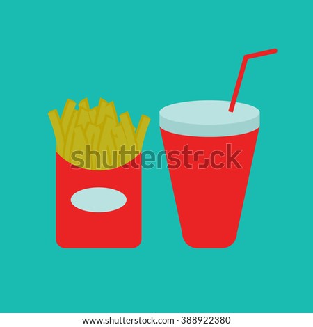 french fries and cola