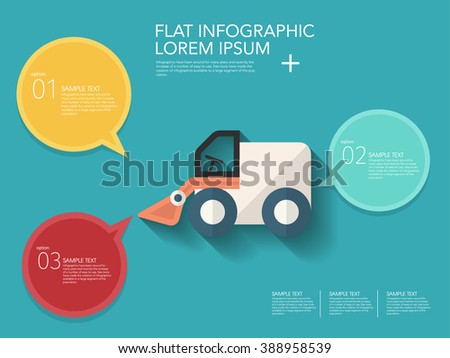 Forklift toy icon , Vector flat long shadow design.Children's toys  infographic,eps10
