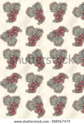 The fruits of the Ribes. Hand drawn watercolor painting decorative can be used for wallpaper, pattern fills, web page background, surface textures, textiles, cards, postcards 