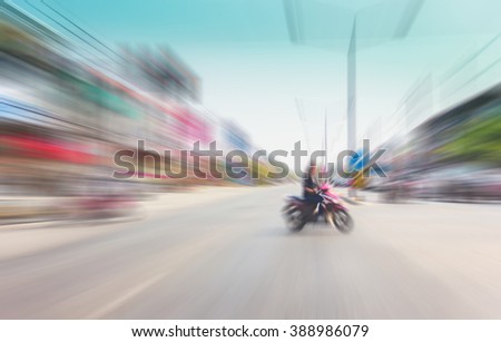 Accident motion on road, use for background.