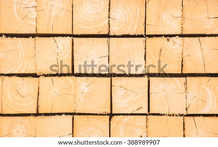Wood in lumber mills waiting for sale.
