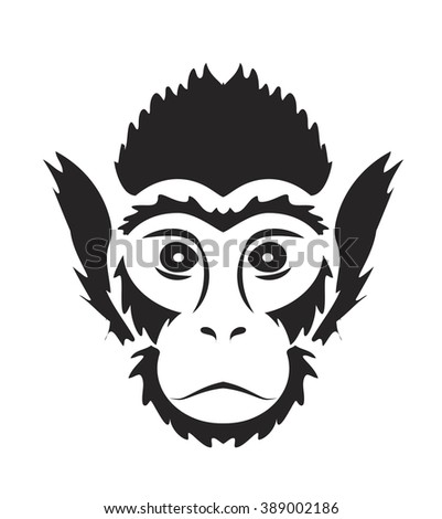 Tattoo monkey isolated