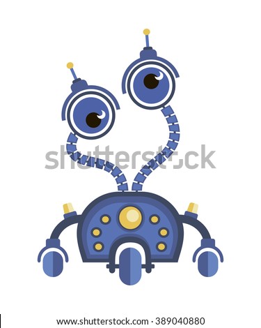 Cartoon cute robot. Toy. Character