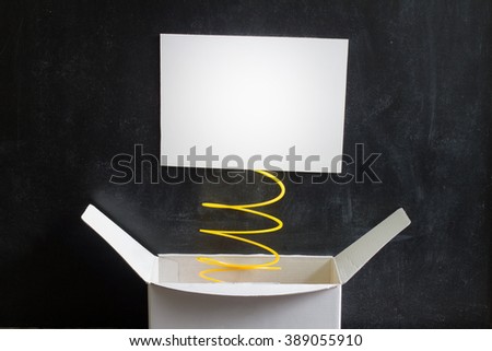 April Fool's Day Abstract box with surprise and joke Royalty-Free Stock Photo #389055910