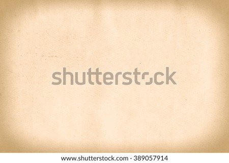 brown empty old vintage paper background. Horizontal ancient paper texture