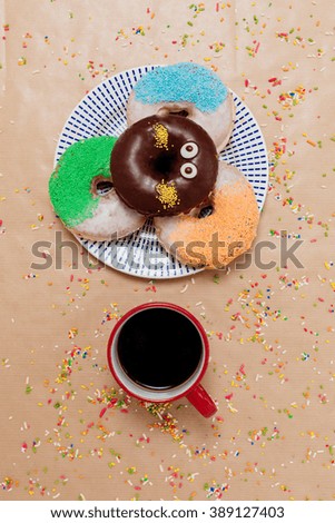 donuts and Coffee cup