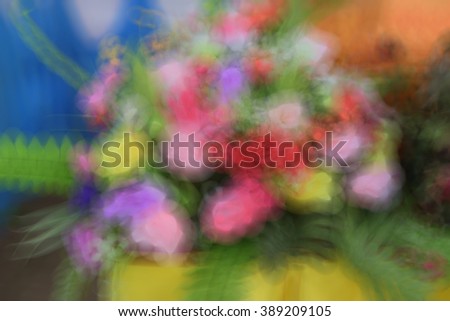 Flowers in pastel styles.Background of Beautiful flower decoration. Process with shape blur style. de focused.